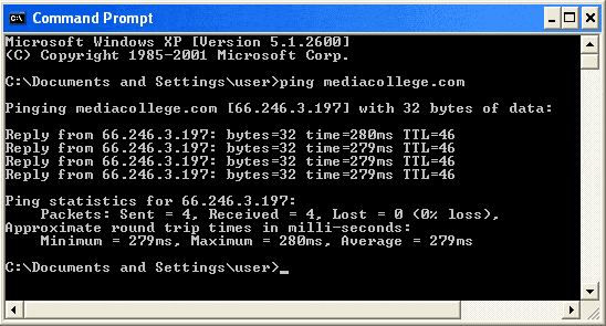 Ping Test Sample